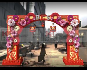 长沙银行总部开业美陈